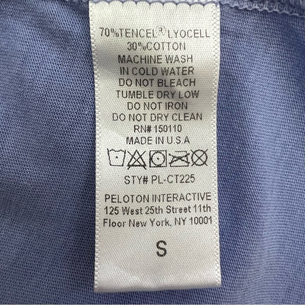 NWT PELETON Women’s Athletic Biking Tank Top Sz Small Blue W/Graphics Stretch - Picture 9 of 11
